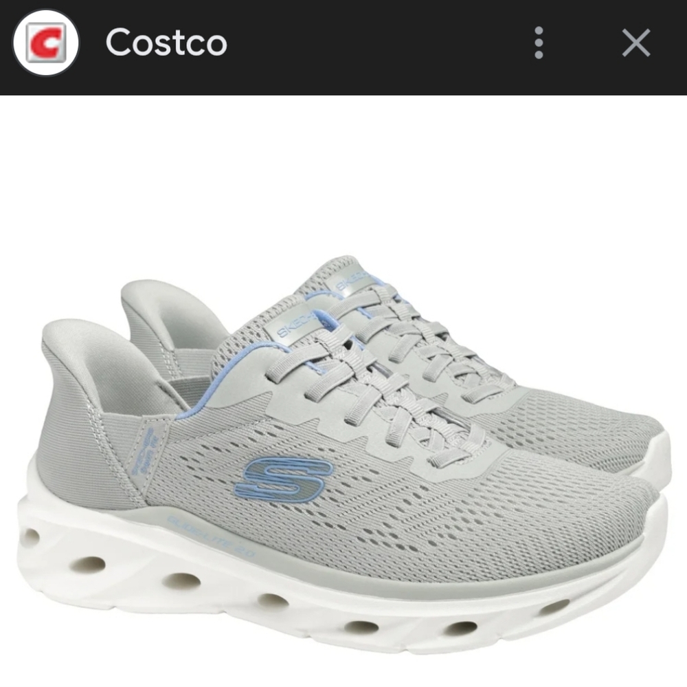 Skechers Hands Free Swift Fit Women's 6.5 Light Gray and White Sneakers New